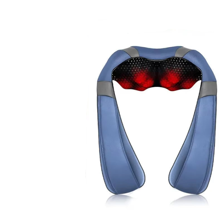 כרית עיסוי שיאצו מחממת לצוואר, גב וכתפיים – שימוש ביתי ורכבי