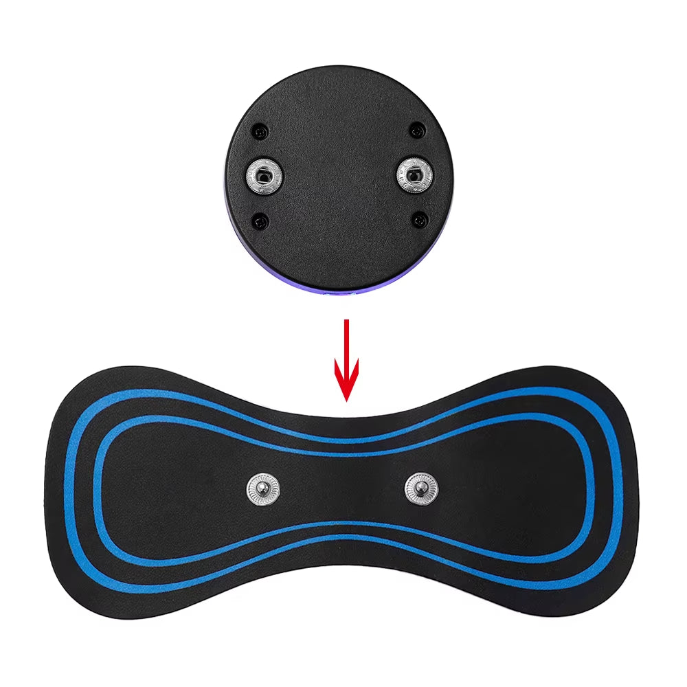 EMS Mini Neck Massager Portable Electric Pulse Cervical Massage Patch 8 Modes 19 Levels Muscle Stimulator Relax Pain Relief Tool