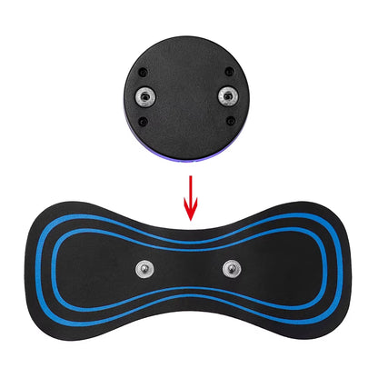 EMS Mini Neck Massager Portable Electric Pulse Cervical Massage Patch 8 Modes 19 Levels Muscle Stimulator Relax Pain Relief Tool