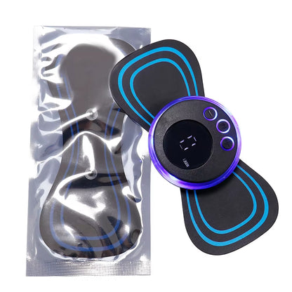 EMS Mini Neck Massager Portable Electric Pulse Cervical Massage Patch 8 Modes 19 Levels Muscle Stimulator Relax Pain Relief Tool