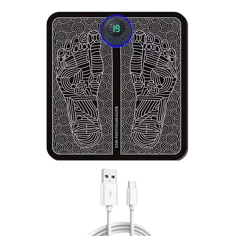 Foot Massager Stimulation Pad Electric Foot Massage with Remote 8 Mode 19 Levels of Strength Lightweight Relieve Foot Pressure