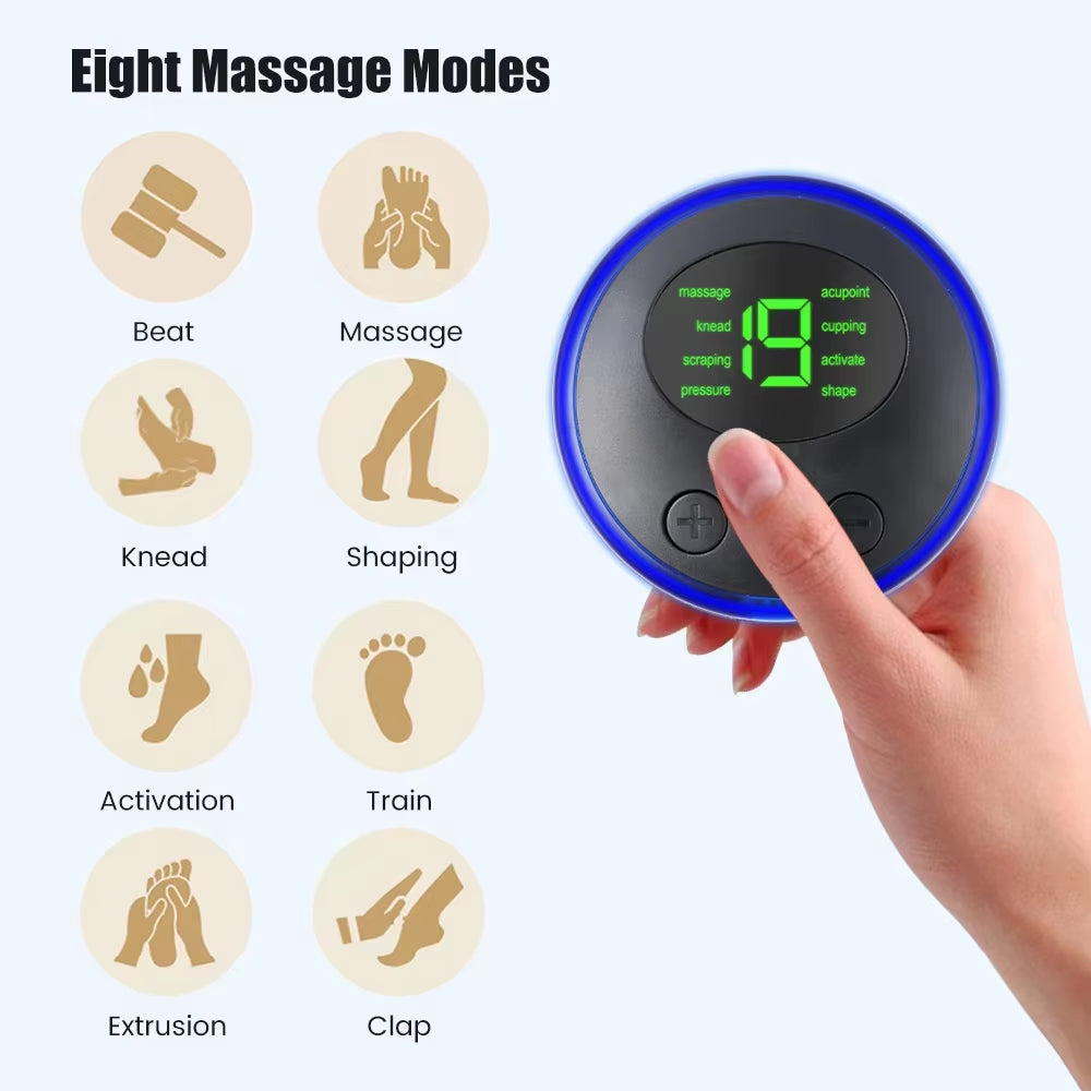 Mini TENS Machine Muscle Stimulator Pad for Shoulder Leg Back Pain Relief Therapy, Portable Massager Device