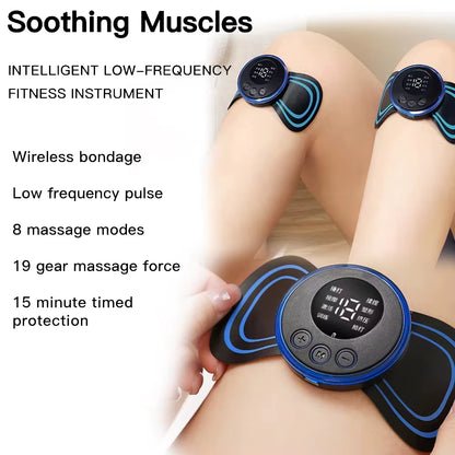 Mini TENS Machine Muscle Stimulator Pad for Shoulder Leg Back Pain Relief Therapy, Portable Massager Device